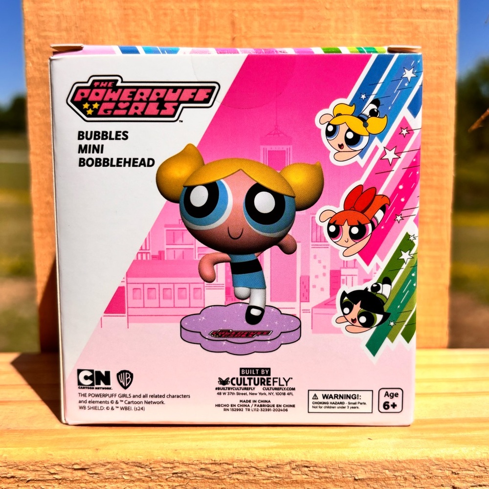 The Powerpuff Girls Bubbles Mini Bobble Head Figure Culture Fly Collectible